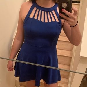 Unique blue dress